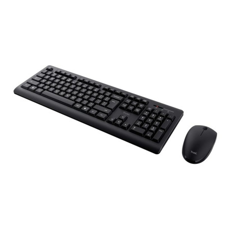 Trust Clavier et Souris sans Fil Primo Noir Monochrome Anglais USA QWERTY US