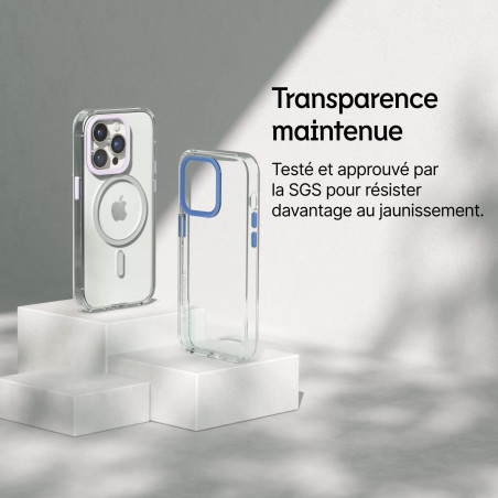RHINOSHIELD Coque Transparente Compatible avec Magsafe pour iPhone 14 Pro | Magnétique supérieure, résistance au jaunissement av
