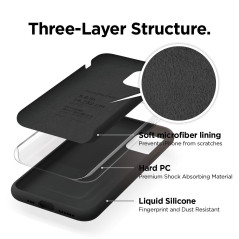 elago Coque Silicone Liquide Compatible avec iPhone 11 Pro (5,8") Case en Silicone Premium, Doublure en Microfibre Douce, Lèvre 