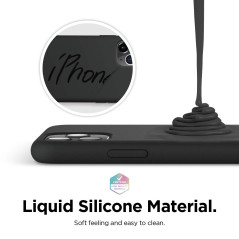 elago Coque Silicone Liquide Compatible avec iPhone 11 Pro (5,8") Case en Silicone Premium, Doublure en Microfibre Douce, Lèvre 