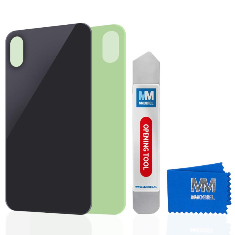 MMOBIEL Vitre arrière de Rechange Compatible avec iPhone XS Max - 6,5" - Coque arrière en Verre véritable - avec Outil d'ouvertu MMOBIEL Vitre arrière de Rechange Compatible avec iPhone XS Max - 6,5" - Coque arrière en Verre véritable - avec Outil d'ouvertu