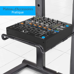 Pyle Support Ordinateur Portable - Table Debout avec Hauteur Pliable et Plateau - Support PC Portable - Accessoire Secondaire po
