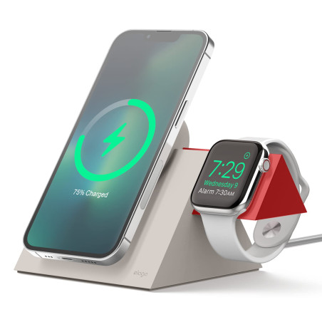 elago MS5 Duo Support de Charge Compatible avec Le Chargeur MagSafe, Compatible avec Le Chargeur Apple Watch, iPhone Série 17/16