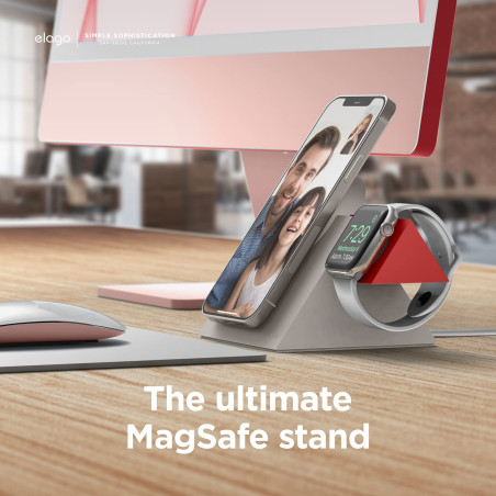 elago MS5 Duo Support de Charge Compatible avec Le Chargeur MagSafe, Compatible avec Le Chargeur Apple Watch, iPhone Série 17/16