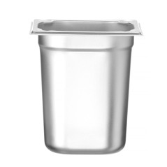 HENDI Bac Gastronorm GN 1/6, Kitchen Line, résistance thermique -40 °C à 250 °C, compatible four et bain-marie, 3,4L, 176x162x(H