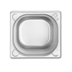 HENDI Bac Gastronorm GN 1/6, Kitchen Line, résistance thermique -40 °C à 250 °C, compatible four et bain-marie, 3,4L, 176x162x(H