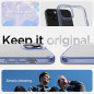 Spigen Coque [Anti-Jaune et Antichoc] en Dos PC et Bumper TPU Ultra Hybrid pour iPhone 15 - Cristal de Ciel