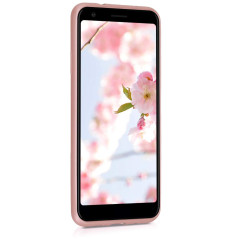 kwmobile Housse Compatible avec Google Pixel 3a Coque - Housse de téléphone Protection Souple en TPU - Or Rose métallique