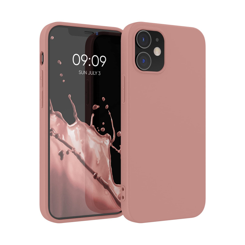 kwmobile Housse Compatible avec Apple iPhone 12 / iPhone 12 Pro Coque - Housse de téléphone Protection Souple en Silicone - Rose