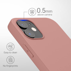 kwmobile Housse Compatible avec Apple iPhone 12 / iPhone 12 Pro Coque - Housse de téléphone Protection Souple en Silicone - Rose