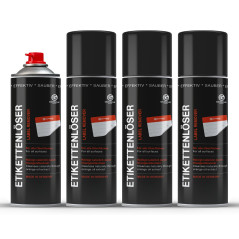4x OCTOPUS Dissolvant d'étiquettes, dissolvant d'adhésifs, dissolvant de colle, spray dissolvant d'étiquettes avec le pouvoir de