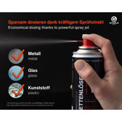 4x OCTOPUS Dissolvant d'étiquettes, dissolvant d'adhésifs, dissolvant de colle, spray dissolvant d'étiquettes avec le pouvoir de