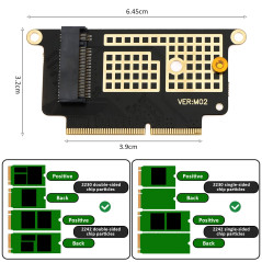 eMagTech M.2 NVME SSD Convertir Carte Adaptateur Compatible avec MacBook Pro 13" A1708 2016-2017 Non-Touch-Bar Version Latop Piè