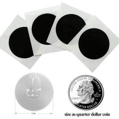 100PCS Autocollants Tag NFC, Noir NFC 215 étiquettes Collant Programmable NTAG215 Petit Autocollant 25mm, Mémoire 504 octets pou