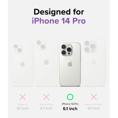 Ringke Compatible avec Coque iPhone 14 Pro [Fusion] Transparente Clear Rigide Polycarbonate Back TPU Souple Bumper Étui Antichoc