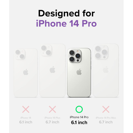 Ringke Compatible avec Coque iPhone 14 Pro [Fusion] Transparente Clear Rigide Polycarbonate Back TPU Souple Bumper Étui Antichoc