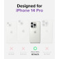 Ringke Compatible avec Coque iPhone 14 Pro [Fusion] Transparente Clear Rigide Polycarbonate Back TPU Souple Bumper Étui Antichoc