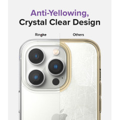Ringke Compatible avec Coque iPhone 14 Pro [Fusion] Transparente Clear Rigide Polycarbonate Back TPU Souple Bumper Étui Antichoc