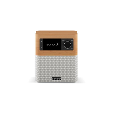 sonoro Stream Radio Internet avec Bluetooth (FM, Wi-FI, Spotify, Deezer, résistante aux éclaboussures) érable/Blanc