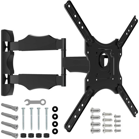 NANOOK Support Mural orientable pour téléviseurs de 32 à 55 Pouces | Inclinable | Support Mural pour téléviseurs LCD, LED, QLED