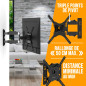 NANOOK Support Mural orientable pour téléviseurs de 32 à 55 Pouces | Inclinable | Support Mural pour téléviseurs LCD, LED, QLED NANOOK Support Mural orientable pour téléviseurs de 32 à 55 Pouces | Inclinable | Support Mural pour téléviseurs LCD, LED, QLED