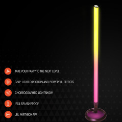 Éclairage de fête sur tige JBL PartyLight Stick Bluetooth Noir