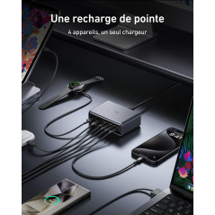 Anker Prime Chargeur USB C GaN 200 W, Station de Recharge 6 Ports GaN 200 W, Chargeur de Bureau Rapide USB C PD, pour iPhone 17/