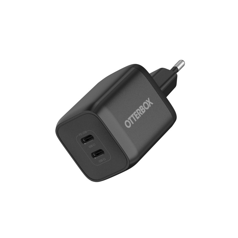 Otterbox Standard EU 65W USB-C PD GaN Chargeur Mural 2 Ports, 45W USB-C PD + 20W USB-C PD, Fast Charger pour Smartphone et Table