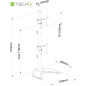 Techly ICA-LCD-2520V 27" Autonome support d'écran plat pour bureau - Supports d'écrans plats pour bureau (Autonome, 20 kg, 33 cm Techly ICA-LCD-2520V 27" Autonome support d'écran plat pour bureau - Supports d'écrans plats pour bureau (Autonome, 20 kg, 33 cm