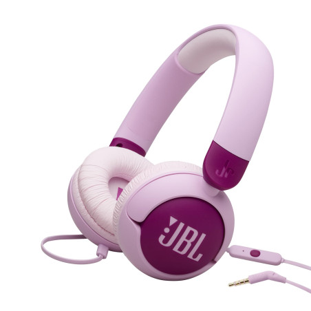 JBL Junior 320, Casque Supra-auriculaire Filaire pour Enfants, avec Microphone intégré, Safe Sound, Volume jusqu'à 85 DB, Coussi