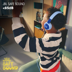JBL Junior 320, Casque Supra-auriculaire Filaire pour Enfants, avec Microphone intégré, Safe Sound, Volume jusqu'à 85 DB, Coussi