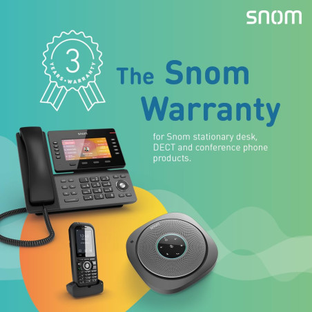 Snom SP800 IP Terminal de téléphone de Bureau pour Entreprise, téléphone Fixe avec Audio HD, 8 identités SIP & LDAP – Téléphone