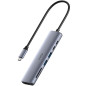 Cudy Hub USB C 7 en 1, adaptateur multiport avec HDMI 4K, 1 fente SD, 1 emplacement TF, 2 USB-A 3.2, 1 USB-C 3.2, 100 W PD, comp Cudy Hub USB C 7 en 1, adaptateur multiport avec HDMI 4K, 1 fente SD, 1 emplacement TF, 2 USB-A 3.2, 1 USB-C 3.2, 100 W PD, comp