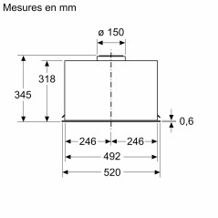 Bosch DLN56AC50, Série 6, Groupe filtrant, 52 cm, Argent métallisé