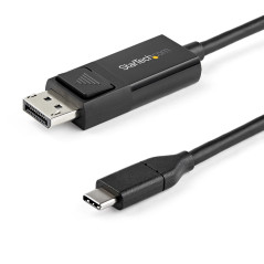 StarTech.com Câble USB C vers DisplayPort 1.2 4K 60Hz, 2m - Câble Adaptateur Vidéo Bidirectionnel DP vers USB-C ou USB-C vers DP