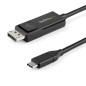 StarTech.com Câble USB C vers DisplayPort 1.2 4K 60Hz, 2m - Câble Adaptateur Vidéo Bidirectionnel DP vers USB-C ou USB-C vers DP StarTech.com Câble USB C vers DisplayPort 1.2 4K 60Hz, 2m - Câble Adaptateur Vidéo Bidirectionnel DP vers USB-C ou USB-C vers DP