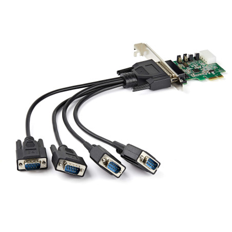 StarTech.com Carte Adaptateur Série RS232 PCI Express à 4 Ports - Carte Contrôleur Hôte Série PCIe RS232 - Carte PCIe vers Série