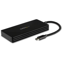 StarTech.com Boîtier externe pour SSD M2 SATA avec câble USB-C intégré - Lecteur de disque M.2 SATA vers USB 3.1 - 10 Gbps (SM21