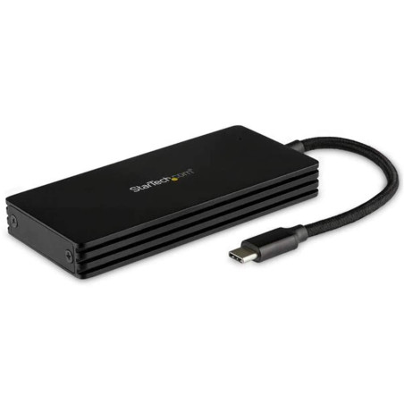 StarTech.com Boîtier externe pour SSD M2 SATA avec câble USB-C intégré - Lecteur de disque M.2 SATA vers USB 3.1 - 10 Gbps (SM21