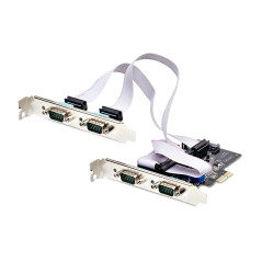 StarTech.com Carte Série PCI Express à 4 Ports - Adaptateur/Carte PCIe à 4 Ports vers RS232/RS422/RS485 (DB9), Support Bas-Profi
