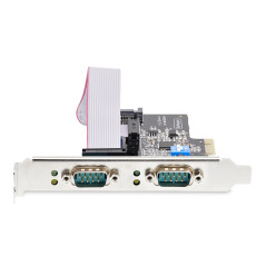 StarTech.com Carte Série PCI Express à 2 Ports - Adaptateur/Carte PCIe à 2 Ports vers RS232/RS422/RS485 (DB9), Support Bas-Profi