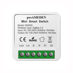 proAMEDEN ZigBee 3.0 Interrupteur intelligent 16A Mini Interrupteur intelligent WiFi Module Compatible avec Alexa et Google Home