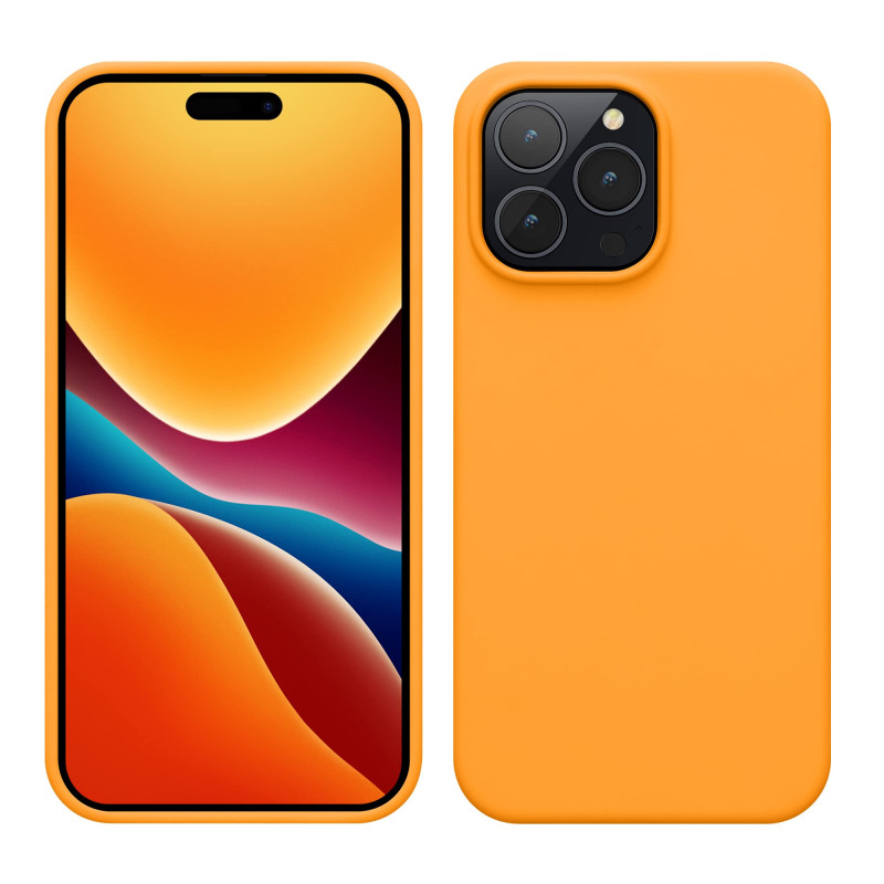 kwmobile Housse Compatible avec Apple iPhone 14 Pro Max Coque - Coque de téléphone Fine avec Finition Douce - Orange fruitée kwmobile Housse Compatible avec Apple iPhone 14 Pro Max Coque - Coque de téléphone Fine avec Finition Douce - Orange fruitée