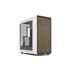 Fractal Design North XL RC Chalk White TG Clear - Boîtier PC Gaming ATX Ventilé avec Panneaux en Bois - 3 Ventilateurs PWM 140mm