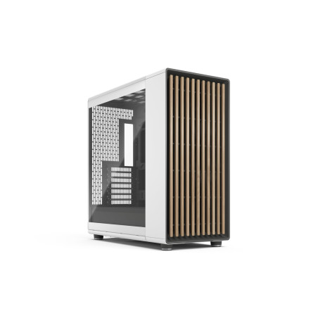 Fractal Design North XL RC Chalk White TG Clear - Boîtier PC Gaming ATX Ventilé avec Panneaux en Bois - 3 Ventilateurs PWM 140mm