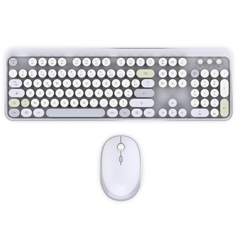 Mobility Lab – ML313887 – Combo Clavier + Souris sans fil Pure Color – FR AZERTY, Touches plates et sensibles, Design Compact, R Mobility Lab – ML313887 – Combo Clavier + Souris sans fil Pure Color – FR AZERTY, Touches plates et sensibles, Design Compact, R
