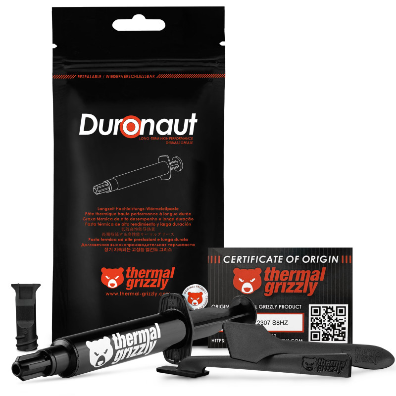 Thermal Grizzly Duronaut – 6 g – Durabilité améliorée et pâte Thermique Haute Performance – pour Une conductivité Thermique maxi Thermal Grizzly Duronaut – 6 g – Durabilité améliorée et pâte Thermique Haute Performance – pour Une conductivité Thermique maxi