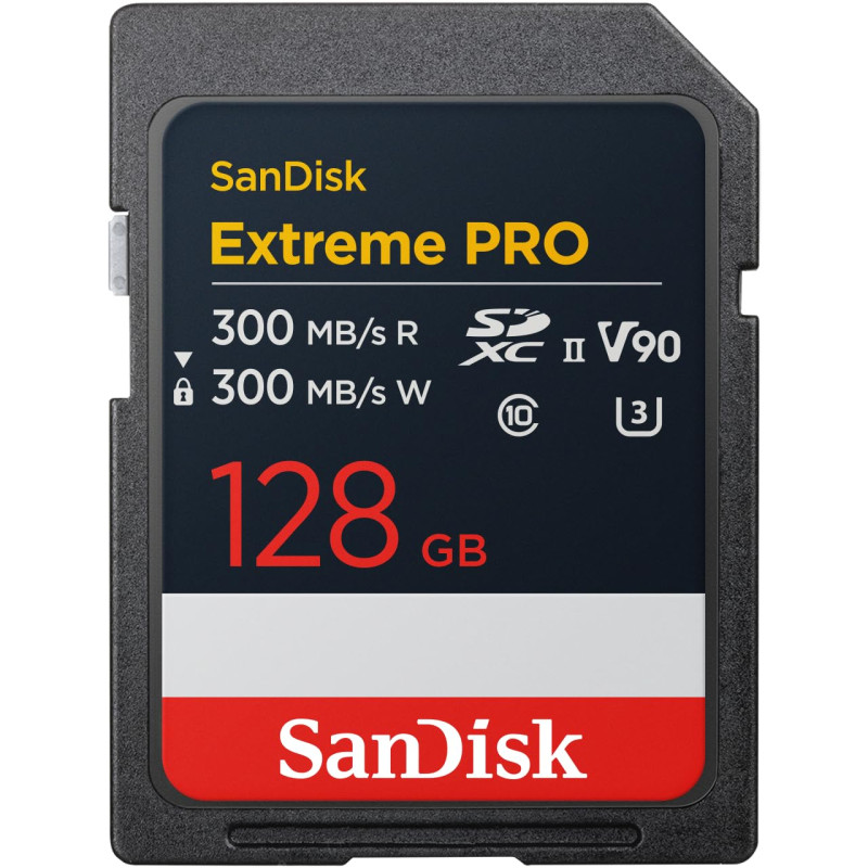 SANDISK Extreme Pro 128 Go Carte SDXC UHS-II Carte (jusqu'à 300 Mo/s en Lecture, 300 Mo/s en écriture, V90, Ses Performances de SANDISK Extreme Pro 128 Go Carte SDXC UHS-II Carte (jusqu'à 300 Mo/s en Lecture, 300 Mo/s en écriture, V90, Ses Performances de
