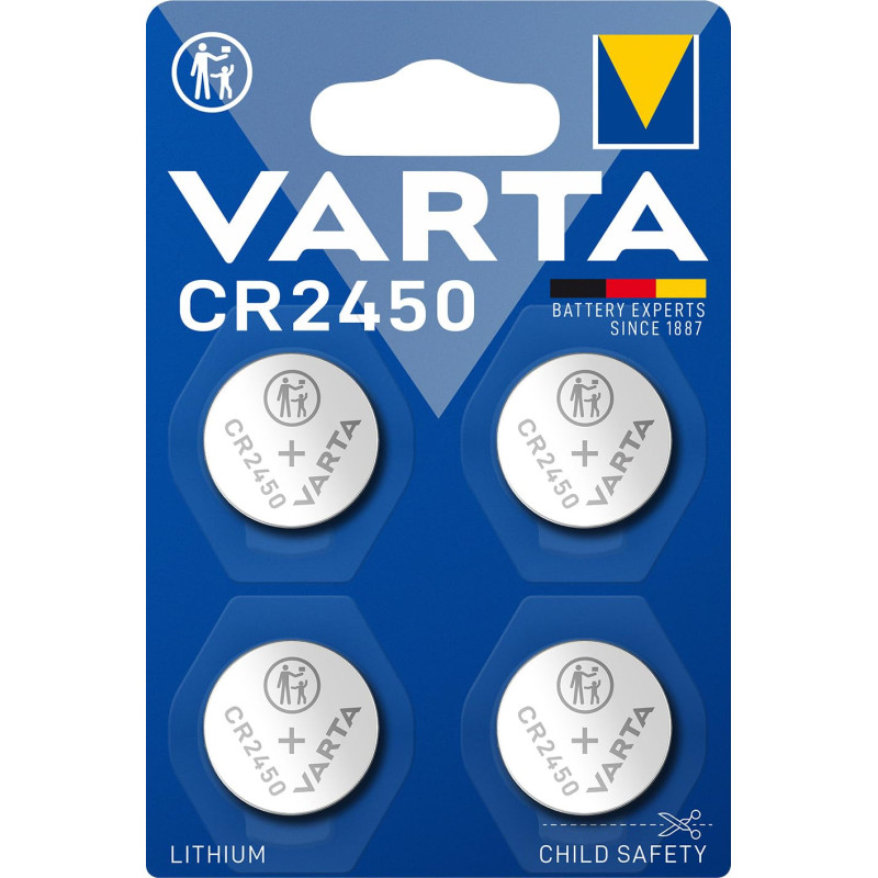 Varta Pile Bouton CR 2450 3 V 4 pc(s) Lithium VARTA Lithium Coin CR2450 Blister 4