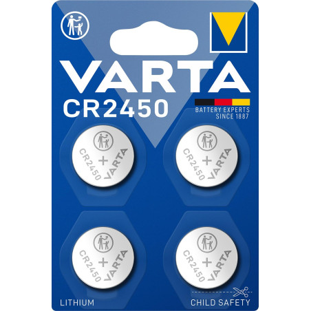 Varta Pile Bouton CR 2450 3 V 4 pc(s) Lithium VARTA Lithium Coin CR2450 Blister 4